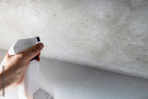 Εκτύπωση καμβά Spray to prevent mold on bathroom ceiling - moist indoor environment - Denmark