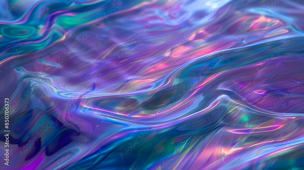 Dynamic Fluid Waves of Vibrant Iridescent Colors in Mesmerizing Abstract Digital Art Composition Dynamic Fluid Waves of Vibrant Iridescent Colors in Mesmerizing Abstract Digital Art Composition