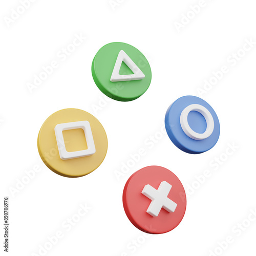3d icon of arcade button