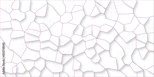 White quartz crystalized broken glass effect vector background. 3d papercut and multi-layer cutout geometric pattern on vector background. broken stained glass pink lines geometric pattern.