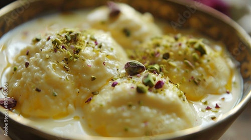 rasmalai with pistachios