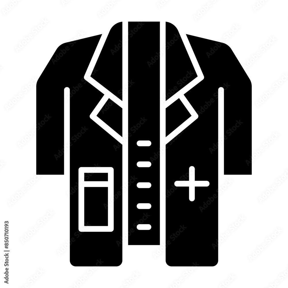 Doctor Coat Glyph Icon Doctor Coat Glyph Icon