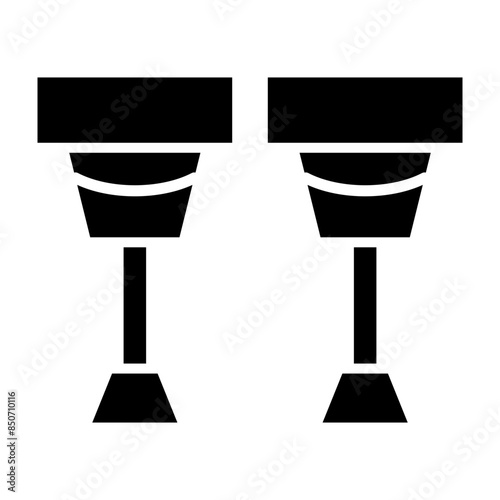 Crutches Glyph Icon