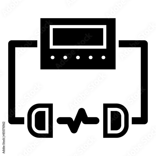 Defibrillator Glyph Icon