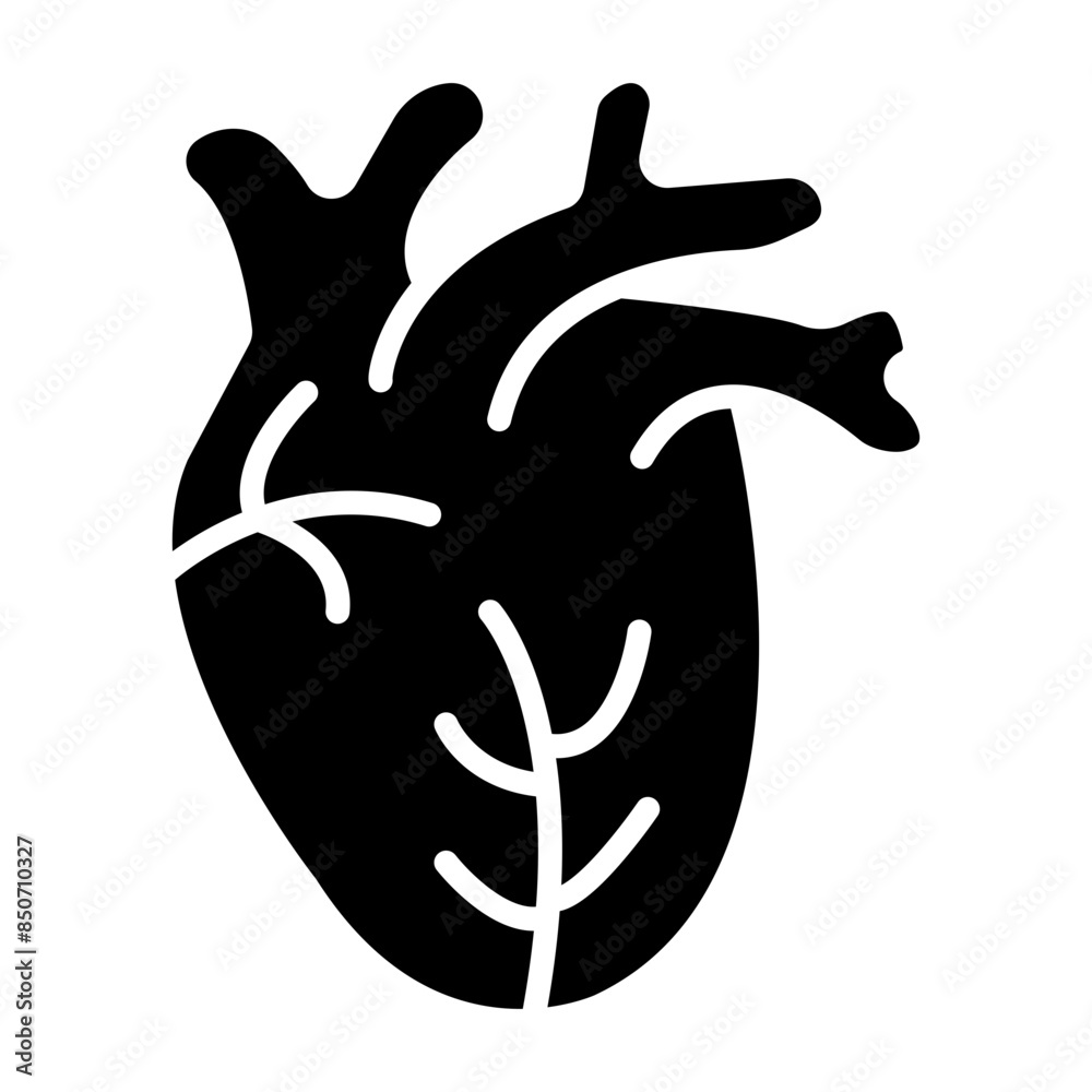 Obraz premium Heart Glyph Icon