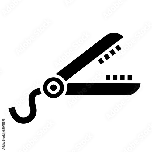 Hair Straightener Glyph Icon