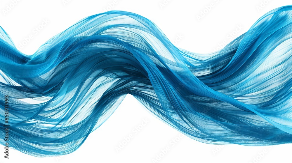 custom made wallpaper toronto digitalwaves of blue color on a white background, a feeling of smooth movement. Banner