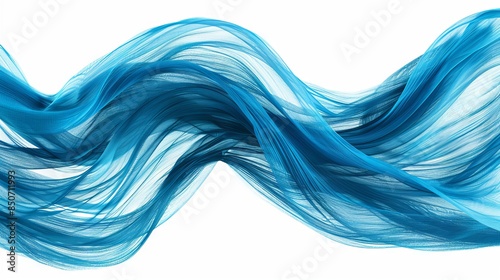 Wallpaper Mural waves of blue color on a white background, a feeling of smooth movement. Banner Torontodigital.ca