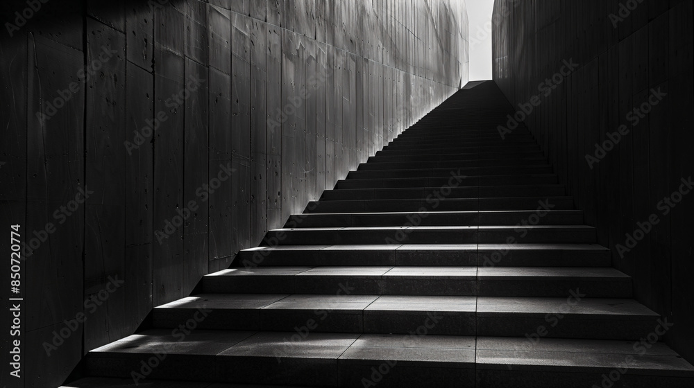 Concrete Stairs Leading Upwards. Concrete Stairs Leading Upwards.