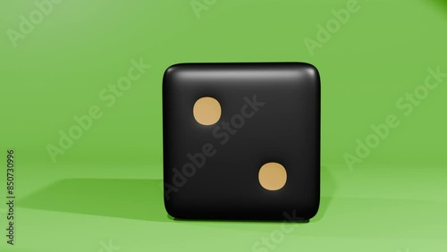 black dice animation count down green screen
