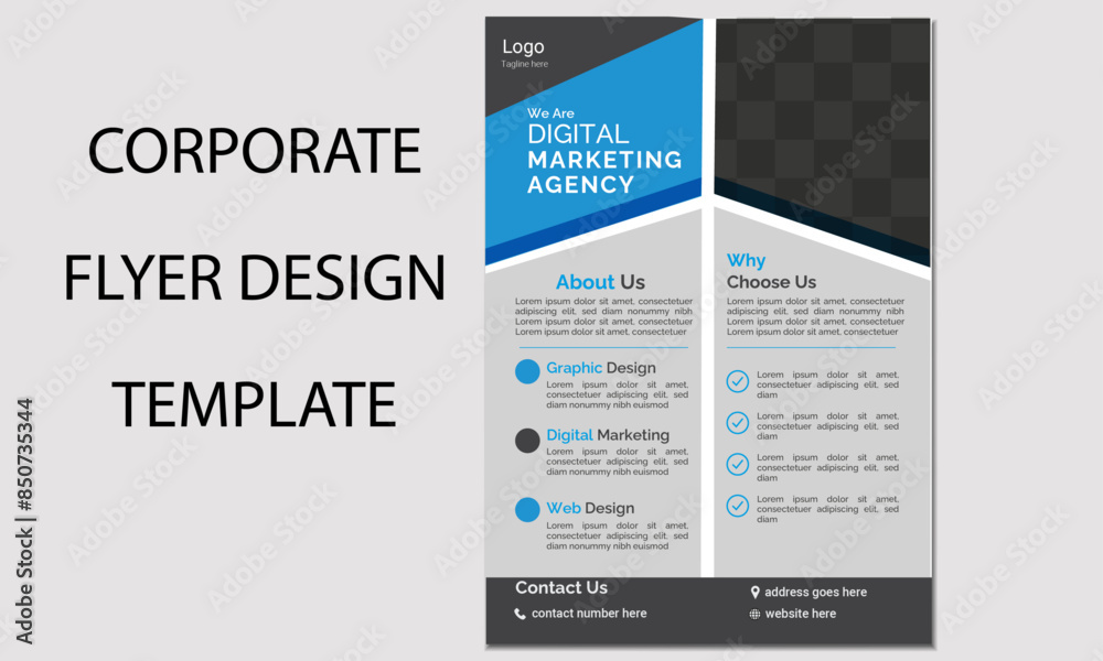 Creative corporate flyer template, professional flyer design