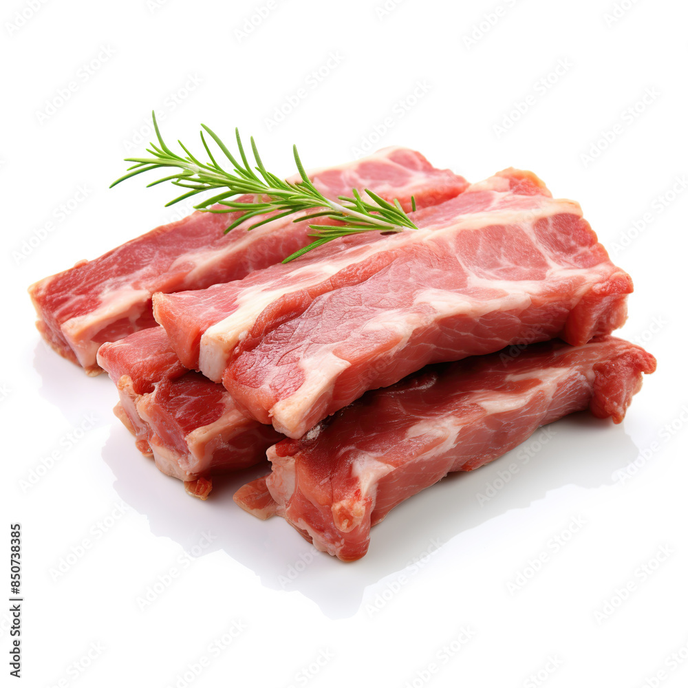 raw pork meat on white isolated background raw pork meat on white isolated background