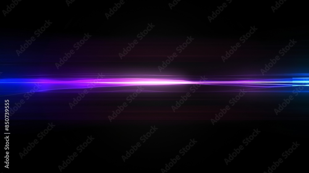 Obraz premium Abstract Purple and Blue Light Streaks on Black Background