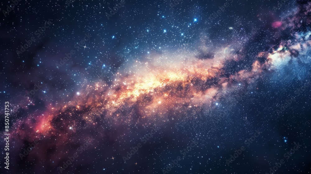 Fototapeta premium Cosmic Dance: A Symphony of Stars and Nebulae