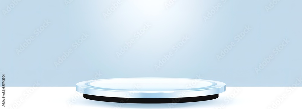 A circle made of iron above a black circle with a beam of light from above A circle made of iron above a black circle with a beam of light from above