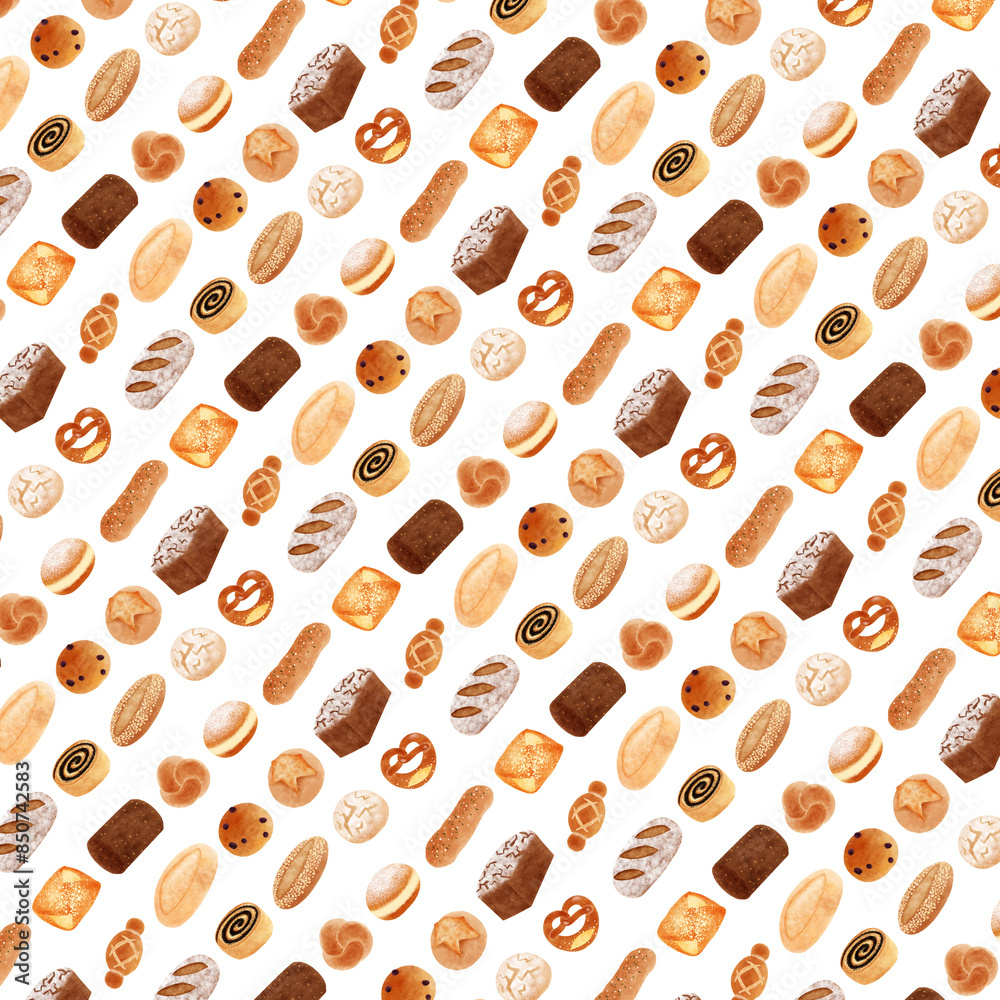 Obraz premium 正方形 ドイツのパンの背景素材