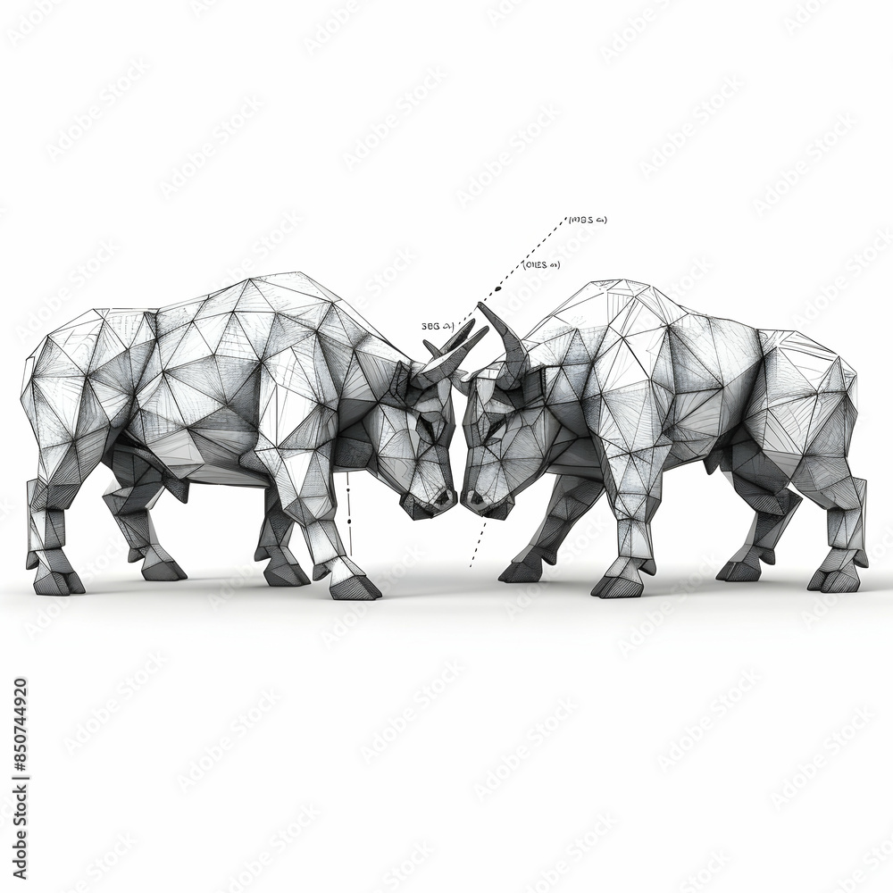 3D Flat Icon of Bull and Bear Symbol with Copy Space for Trading Platforms Ideal for Stock Market Strategies and Financial Advertisements in Doodle Line Cartoon Style 3D Flat Icon of Bull and Bear Symbol with Copy Space for Trading Platforms Ideal for Stock Market Strategies and Financial Advertisements in Doodle Line Cartoon Style