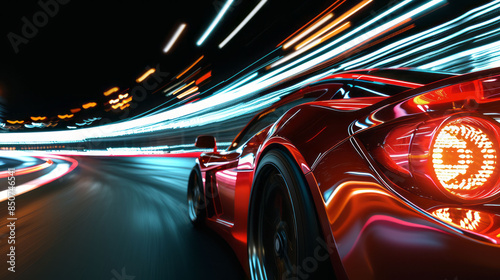 Race car sitting on track
