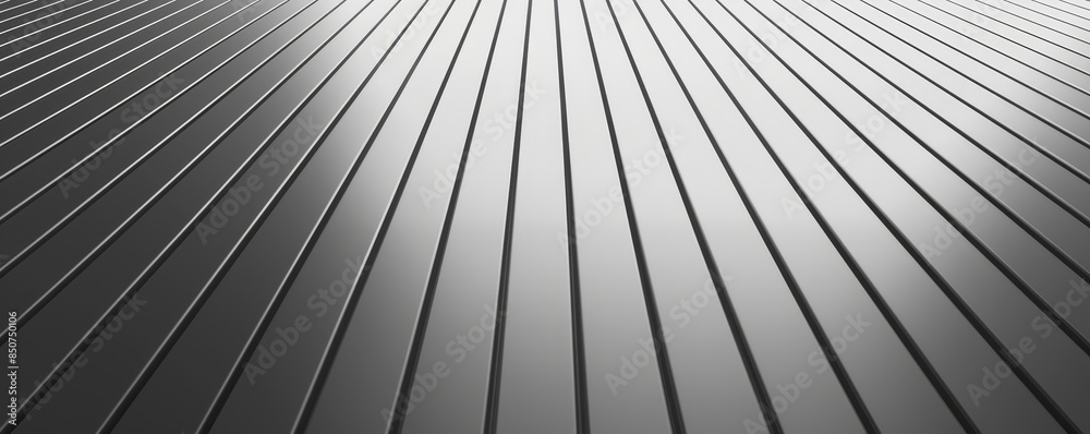 Obraz premium Abstract metallic parallel lines, minimalist geometric stripes, modern silver background pattern.