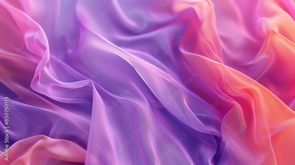 Obraz premium An abstract purple curved shape with soft edges and blurred details, set against a light background.