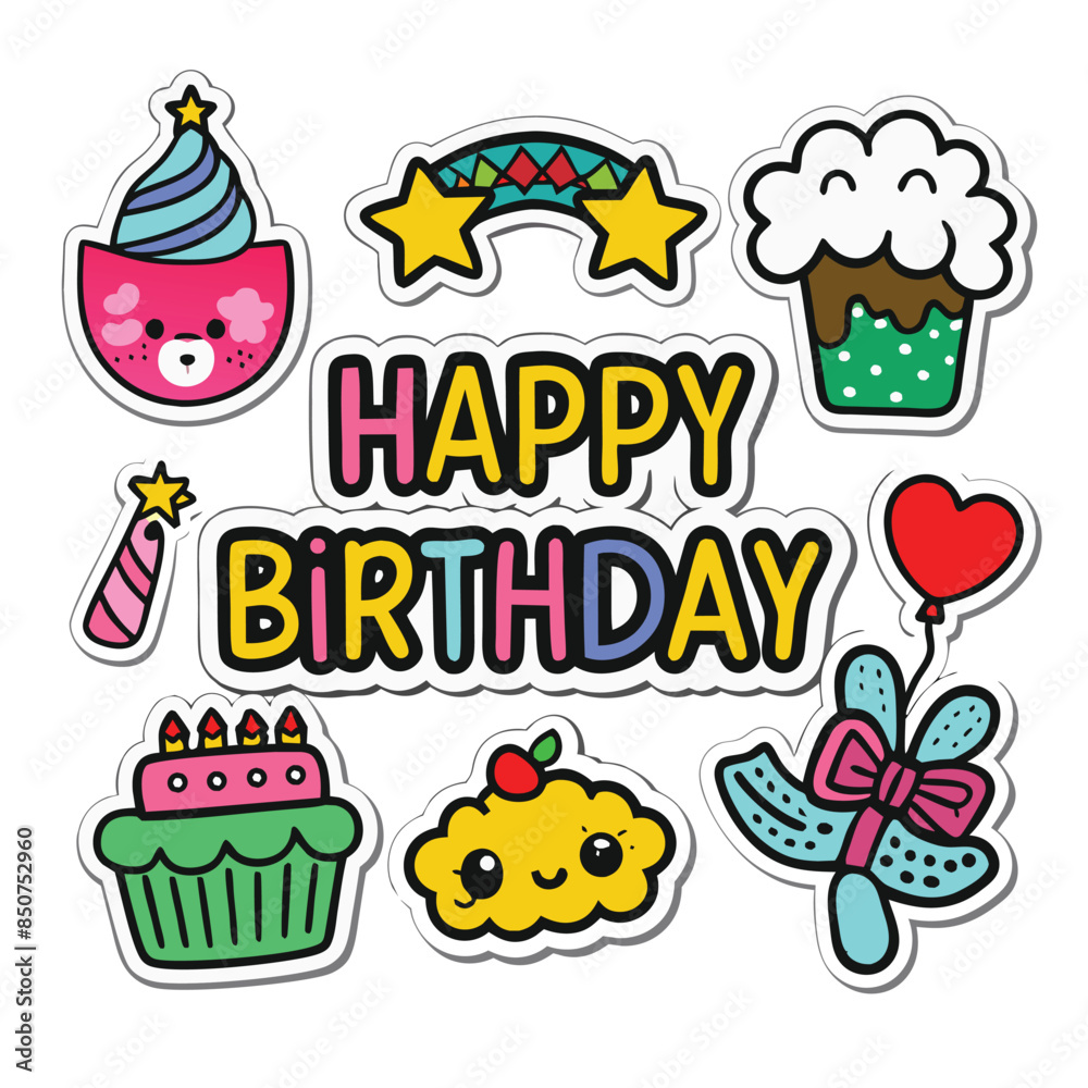 Happy birthday vector design Happy birthday vector design