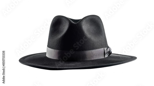 Black Fedora Hat with a Ribbon