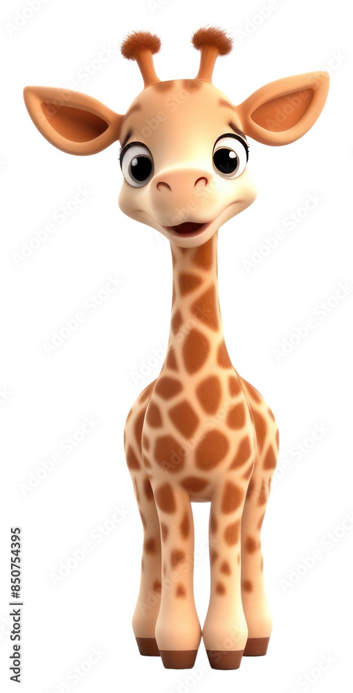 Obraz premium PNG Giraffe mammal animal representation.