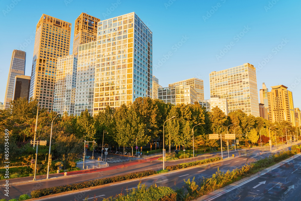 The skyline of modern urban architecture and highways in Beijing, the capital of China The skyline of modern urban architecture and highways in Beijing, the capital of China