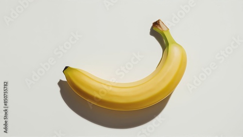 A high-resolution photograph of a perfectly ripe banana, isolated against a white background.