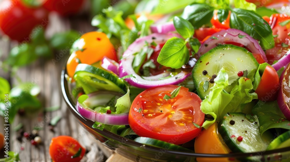 Summer Vegetable Salad with Fresh Dressing