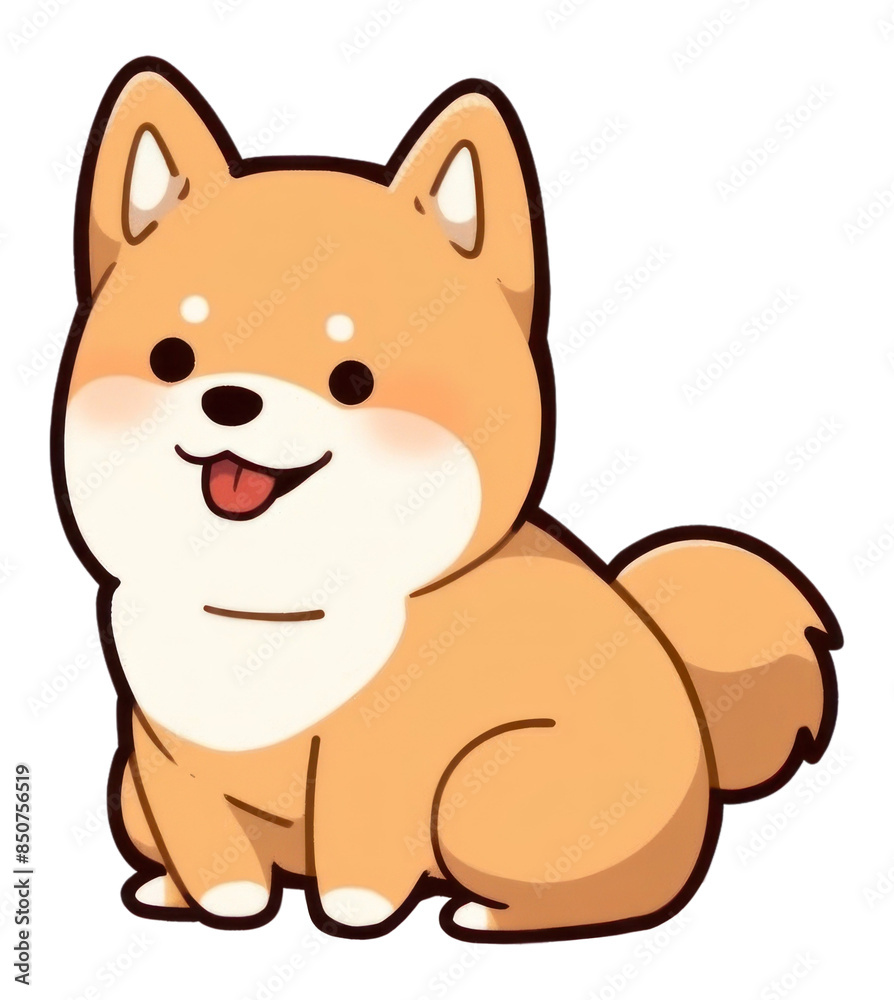 Fototapeta premium PNG Shiba inu cartoon mammal animal.