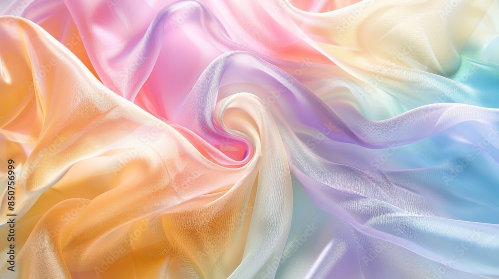 Obraz premium Abstract image of silk fabric in pale pastel colors