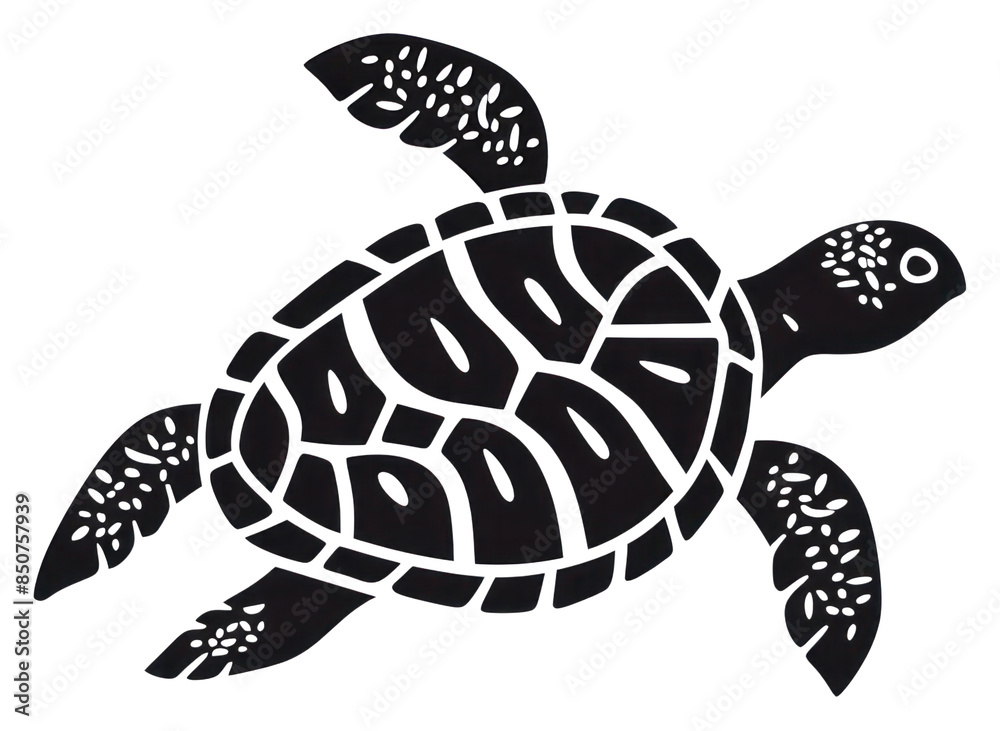 Fototapeta premium PNG Turtle reptile stencil animal.