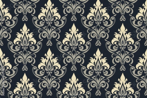 Vintage Damask Wallpaper Pattern