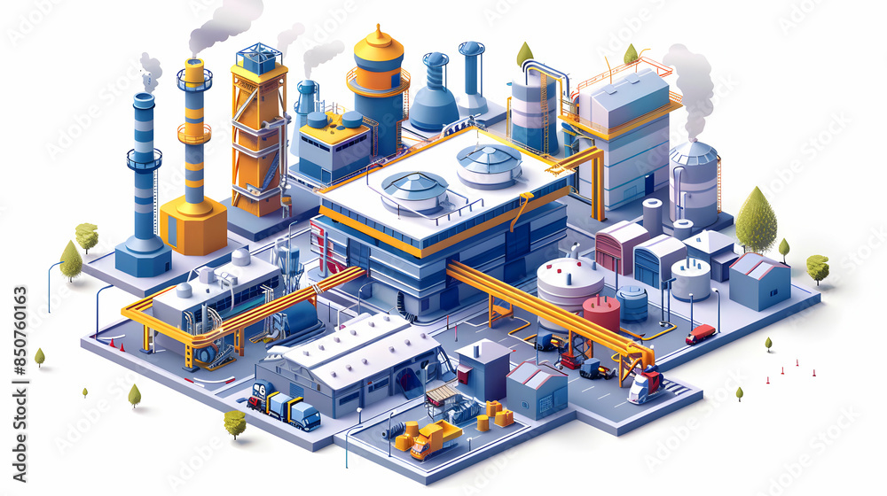 Structured and Innovative 3D Flat Icon: Glossy Production Supply Chains Concept in Cartoon Style Structured and Innovative 3D Flat Icon: Glossy Production Supply Chains Concept in Cartoon Style