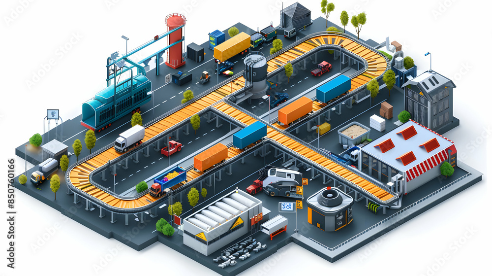 3D Flat Icon: Glossy Production Supply Chains Concept in Digital Art Structured and Innovative Production Technology in Cartoon Style 3D Flat Icon: Glossy Production Supply Chains Concept in Digital Art Structured and Innovative Production Technology in Cartoon Style