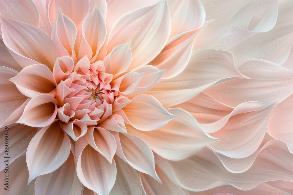 Elegant peach-tone digital art dahlia in bloom Elegant peach-tone digital art dahlia in bloom