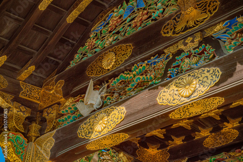 Sculpture au château Nijo, Kyoto, Kansai, Japon photo