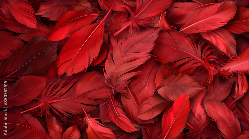 Beautiful red feather pattern texture background Beautiful red feather pattern texture background