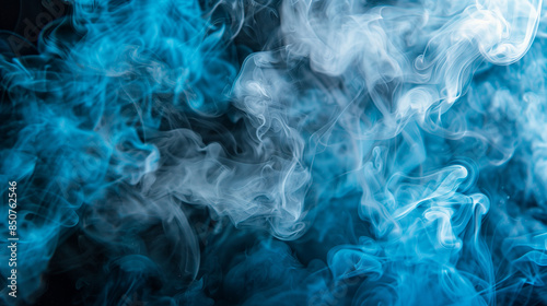 smoke on black background Generative AI 