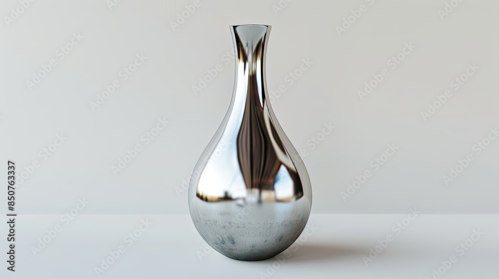 Modern chineese metallic vase isolated on white Modern chineese metallic vase isolated on white