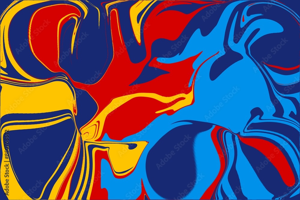 Obraz premium Colorful swirl waves abstract pattern background for PC wallpaper and aesthetic wallpaper.