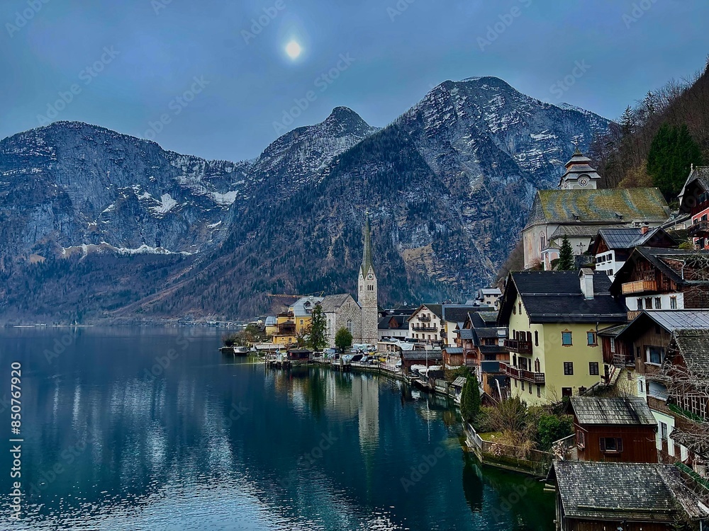 lake bled in hallstatt, austria lake bled in hallstatt, austria