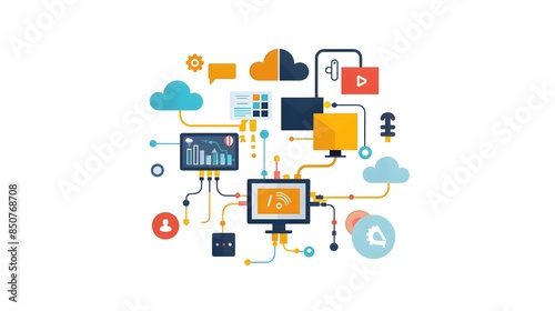 Digital Technology Cloud Data Network Communication Business Innovation