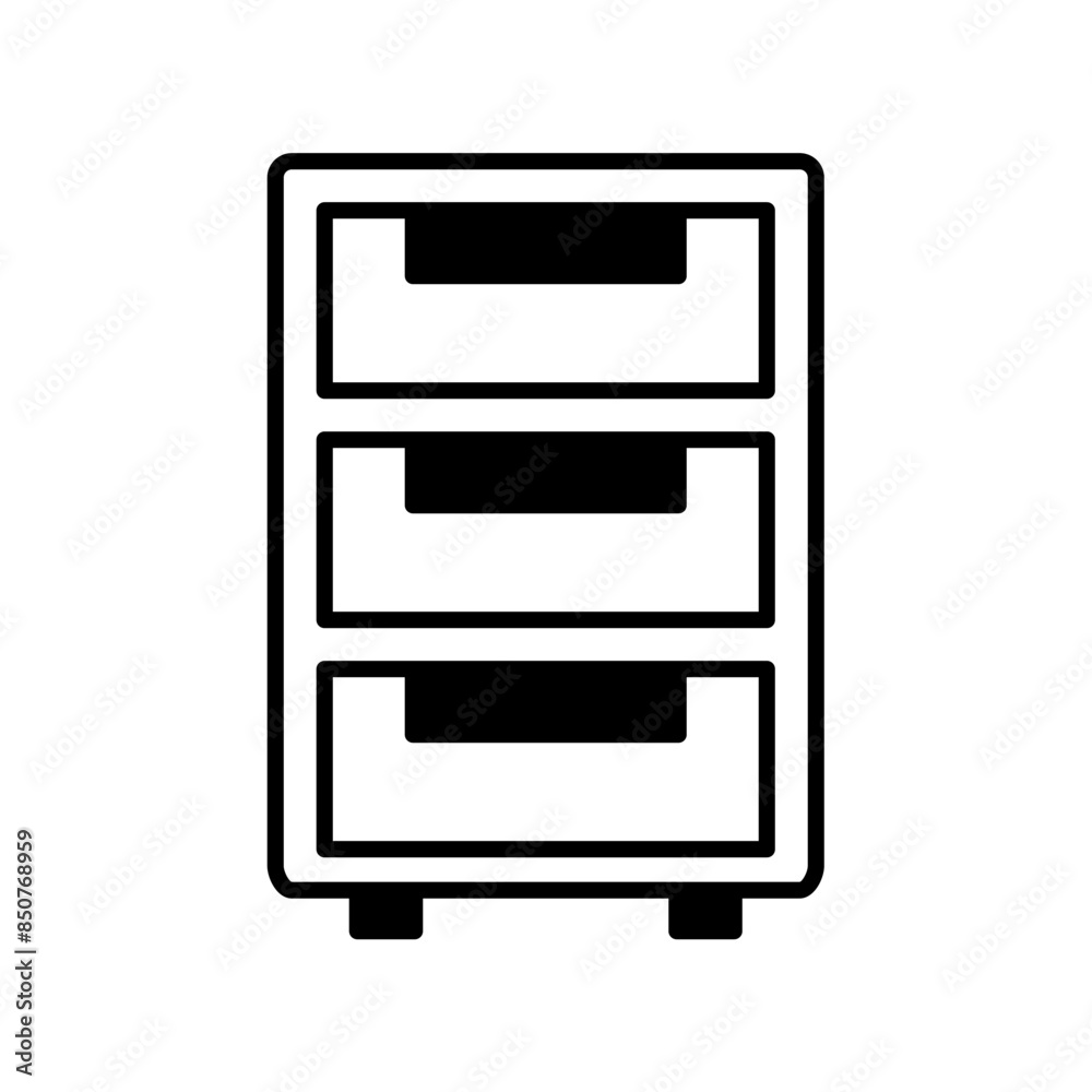 Cabinet icon or logo illustration outline black style Cabinet icon or logo illustration outline black style