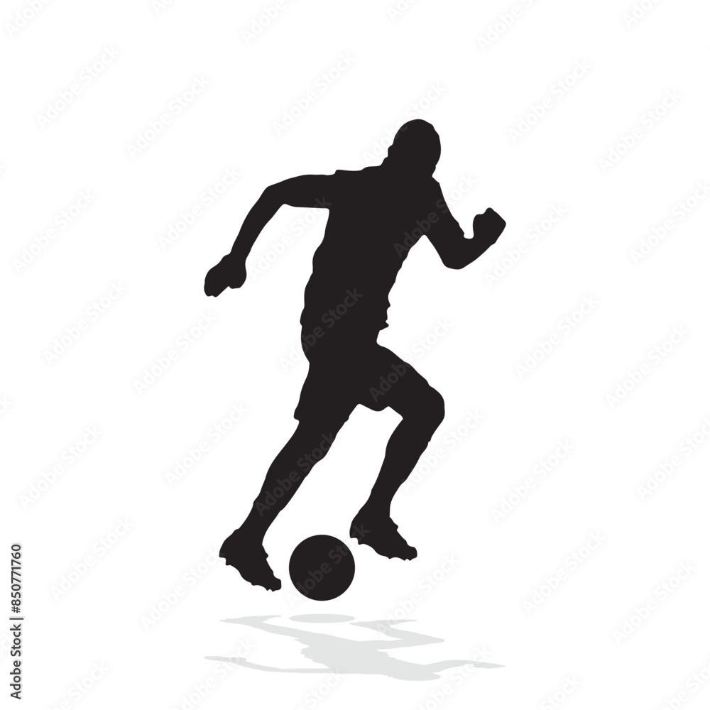 vector soccer player silhouette. player shooting vector soccer player silhouette. player shooting