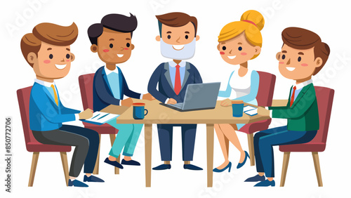 simple-business-meeting-cartoon--teamwork-and-comm © VarotChondra