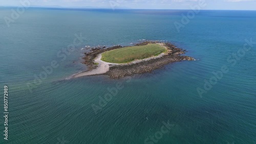 Stunning 4K Aerial Drone Footage of an Island and Serene Waters
