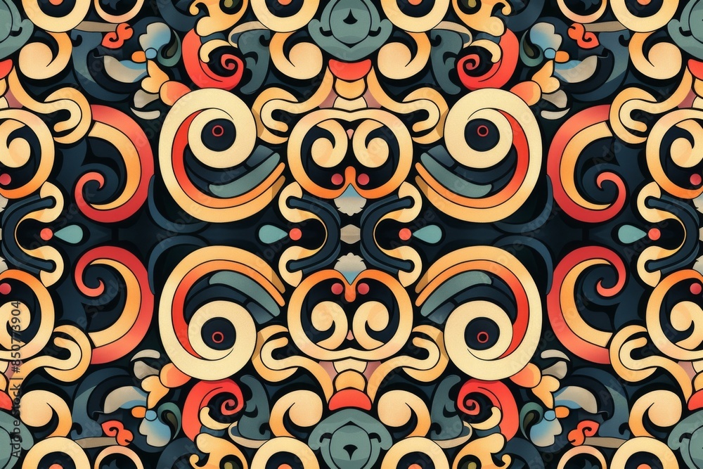 Abstract Swirling Pattern in Vibrant Hues Abstract Swirling Pattern in Vibrant Hues