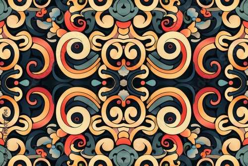 Abstract Swirling Pattern in Vibrant Hues